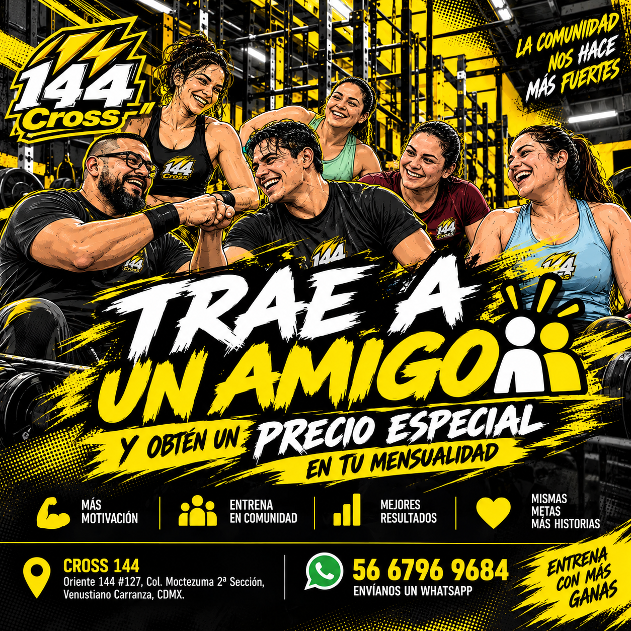 Promoción de octubre CROSS 144: trae un amigo y obtén un precio especial en tu mensualidad